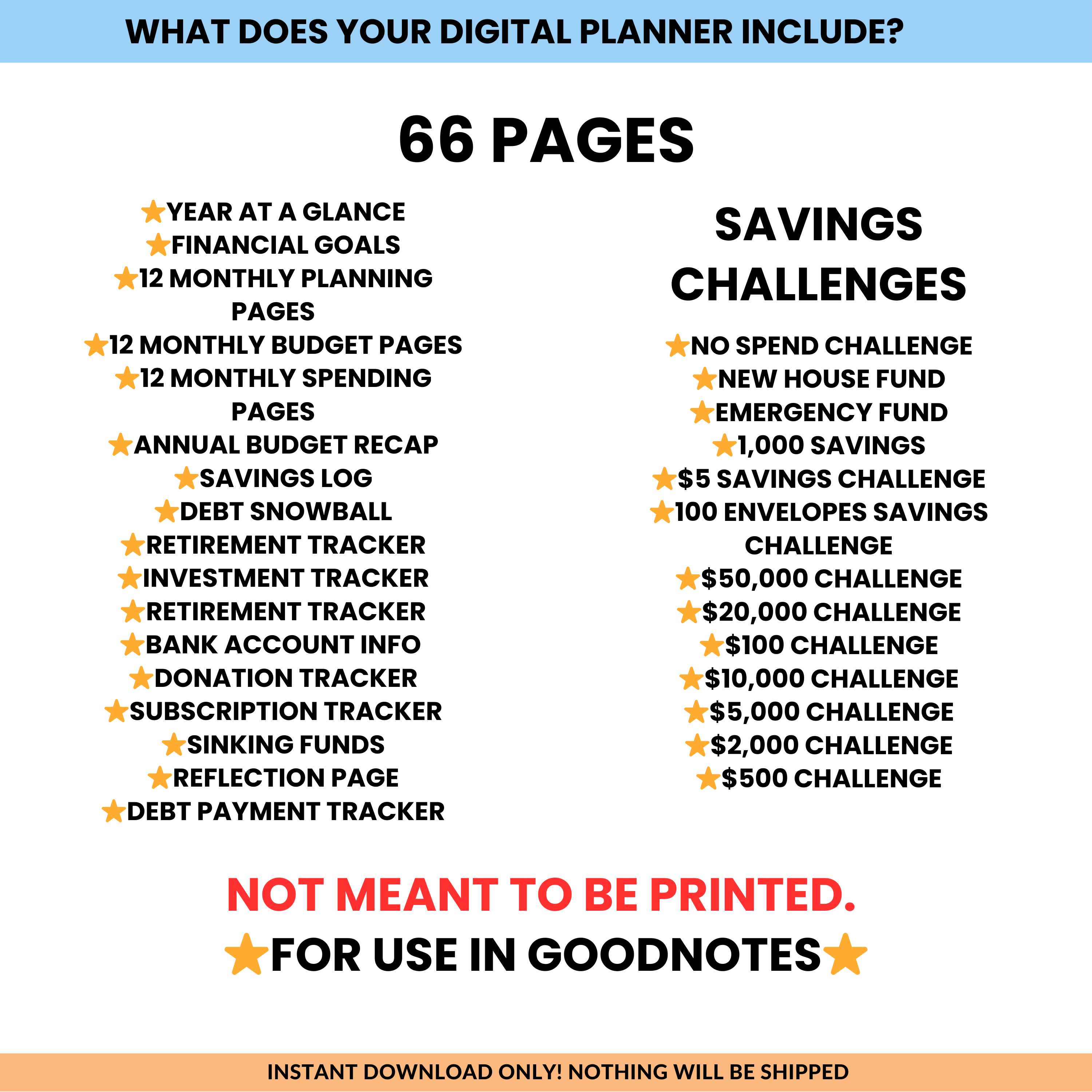 Digital Budget Planner 2 | 66 Pages | Goodnotes - Image 2