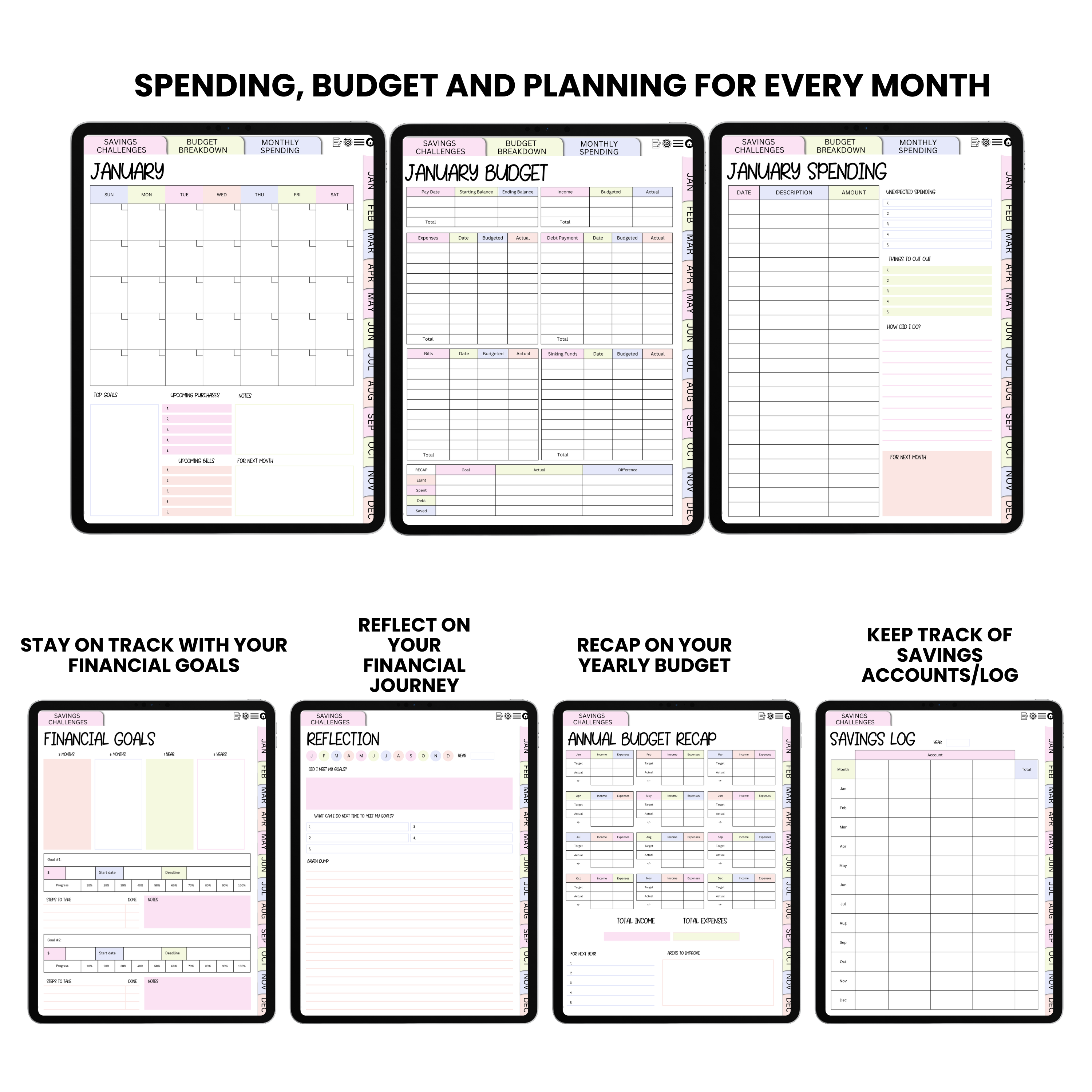 Digital Budget Planner 2 | 66 Pages | Goodnotes - Image 5