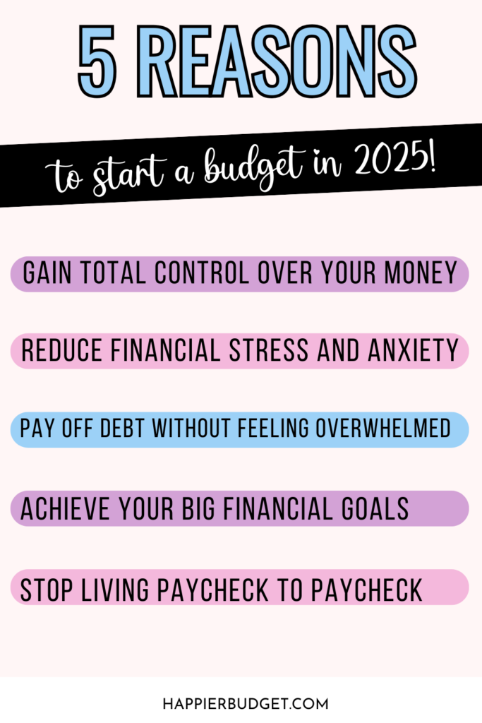 reasons to start a budget
