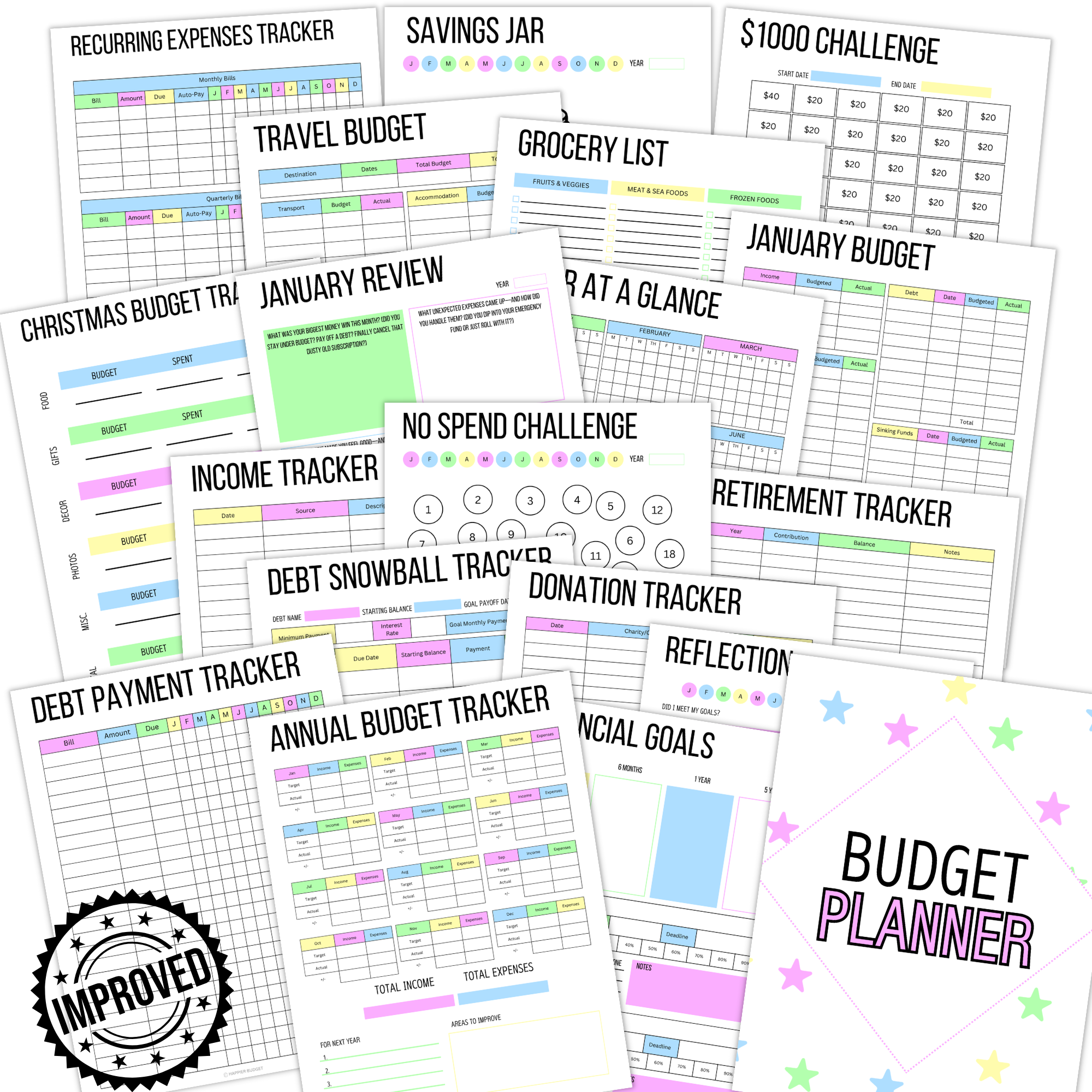 Printable Budget Planner 4 | 95 Pages